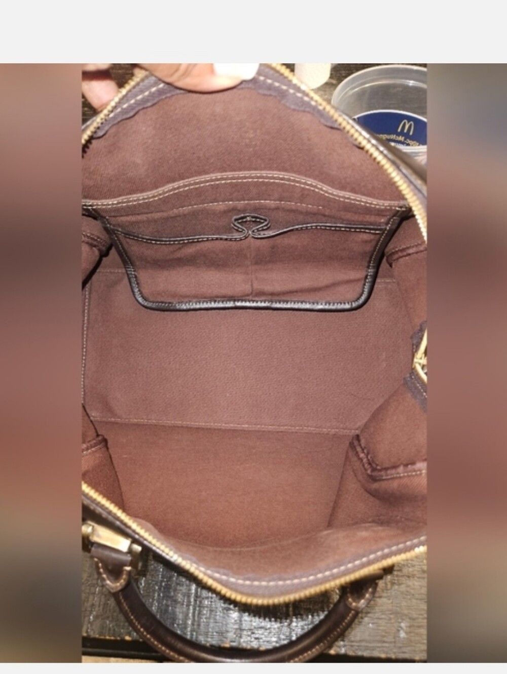 MCM Visetos Boston Bag 30 Dark Brown - Picture 10 of 10